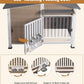 GUTINNEEN Dog House Outdoor with Anti-Chewing Metal Frame, Wooden Dog Kennel with 360° Rotating Feeding Bowl, Weatherproof Roof, for Indoor & Outdoor Use - Brown