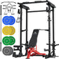 MAJOR FITNESS Drone3 Power Rack, Multi-Function Home Gym Squat Rack with Pull-Up Bar, Cable Crossover & J-Hooks, Heavy-Duty Steel Frame for Maximum Stability & Strength Training