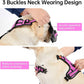 IVY&LANE No Pull Dog Harness for Large Dogs, Dog Vest Harness with Leash, Safety Belt and Storage Strap, Fully Adjustable Harness, 360° Reflective Strip, Soft Handle (Fuchsia Pink, XL)