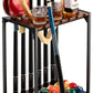 Billiards Pool Stick Holder - Pool Cue Rack Floor Stand & Ping Pong Paddle Holder Hardwood Pool Cue Holder for 12 Cues Sticks Pool Table Accessories Organizer (Brown)