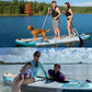 MW&QIYZN Inflatable Paddle Board for Adults, Inflatable Stand Up Paddle Boards with Premium SUP Board Accessories & Carry Bag, Wide Stance, Non-Slip Deck, Leash, Paddle