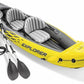 Intex 68307EP Explorer K2 Inflatable Kayak Set: Includes Deluxe 86in Aluminum Oars and High-Output Pump – SuperStrong PVC – Adjustable Seats with Backrest – 2-Person – 400lb Weight Capacity