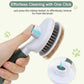 Pet Self-Cleaning Slicker Brush for Dogs & Cats, Deshedding Grooming Comb, Removes Loose Undercoat Hair & Mats, Skin-Friendly Massaging Tool for Long/Short Fur, Large & Small Breeds (Green)