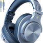 OneOdio A70 Bluetooth Over Ear Headphones, Wireless Headphones w/ 72H Playtime, Hi-Res, 3.5mm/6.35mm Wired Audio Jack for Studio Monitor & Mixing DJ Guitar AMP, Computer Laptop PC Tablet - Sky Blue