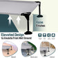 Elevated Outdoor Dog Bed with Canopy & Adjustable Feet - Larger Shade for Camping, Backyard & Patio