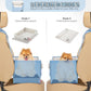 PETSFIT Dog Car Seat Medium Sized Dog, Stable Small Dog Car Seat for Car with Clip-On Leash, Fleece Liner Suitable for Small Pets Up to 25lbs (Blue)
