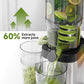 AMZCHEF Cold Press Juicer, Juicers Machines - 5.4" Large Feed Chute for Whole Fruits & Vegetables, Stainless Steel Slow Masticating Juice Easy to Clean, Large Auger, Triple Strainers, Silver
