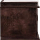 Storage Bench with 2 Drawers and 2 Cabinets, Pine Wood Pine Wood Shoe Bench with Removable Cushion for Living Room, Entryway 42.5" L x 15.9" W x 17.5" H (Espresso)