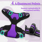 rabbitgoo Dog Harness, No-Pull Pet Harness with 2 Leash Clips, Adjustable Soft Padded Dog Vest, Reflective No-Choke Pet Oxford Vest with Easy Control Handle for Large Dogs, Purple, L