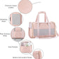 Fashion Leather Dog Carrier, Airline Approved Cat Carrier Soft Sided Pet Bag Carrier Purse for Puppy Kitten Small Animals Pink