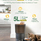 Gimars 5L/20 Cups Automatic Cat Feeder, Programmable 1-6 Meals Cat Food Dispenser with Stainless Steel Bowl, Easy Setup, Dual Power Supply,10s Meal Call Timed Pet Feeder for Cats and Small Dogs