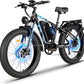 5000W 60V 26Ah Electric Bike for Adults, 60V Battery Ebike, 26"X4"Fat Tire,45MPH & 70 Miles Long Range,210Nm Mountain Bike Full Suspension, Hydraulic Brake Electric Bicycle,Rear Rack