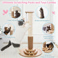 Made4Pets Cat Scratching Post Premium Sisal Cat Scratcher Kitten Toys for Indoor Kittens 28.3" Tall Cat Tower Scratch Post Cat Tree Wooden Interactive Ball Track Cat Toy with Hanging Ball, Beige