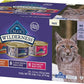Blue Buffalo Wilderness High Protein, Natural Adult Pate Wet Cat Food Variety Pack, Chicken, Salmon, Turkey 5.5-oz can (24 count - 8 of Each Flavor)