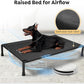 Veehoo Heavy Duty Elevated Dog Bed - Raised Bed with Washable Teslin Mesh, Non-Slip Feet, Cooling Cot, Indoor/Outdoor Use, 47" x 29", Black