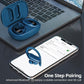 Wireless Earbuds Bluetooth Headphones, Bluetooth 5.3 Stereo Over Ear Buds,Noise Cancelling Mic, IPX7 Waterproof Headset for Workout/Running - Blue