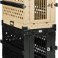Heavy Duty Fully Collapsible Powder-Coated Aluminum Dog Crate - Medium (Black)