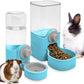 Fhiny Rabbit Food & Water Dispenser, Large Capacity Gravity Guinea Pig Feeder and Waterer Set for Cage Hanging Automatic Bunny Feeder for Bunny Guinea Pig Chinchilla Ferret Cat Puppy