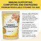 BREWIX, Turmeric Ashwagandha Herbal Tea (50 Pyramid Tea Bags) Adaptogenic Herbs for Stress & Mood Support | Evening Calm & Sleep Support | Real Ingredients From India, Caffeine Free & Naturally Gluten Free