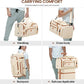 Gym Bag for Men and Women with Shoe & Laptop Compartment, 3-in-1 Sports Travel Duffel Bag Anti-Theft Weekender Carry-On Backpack for Airplane & Workout, Overnight Travel Bag,35L (Beige, Medium)
