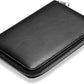 Genuine Leather Passport Wallet for Travel, RFID Blocking Cover with Zipper Closure and 3 Passport Pockets (Black)