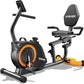 Recumbent Exercise Bike for Home Use, Quiet Recumbent Stationary Bikes for Adults & Seniors, 16-Level Resistance, Adjustable Seat, Supports 400LB, Pulse Sensors & LCD Display