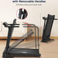 Redliro Treadmill for Seniors with Long Handrails - 300 lbs Capacity Walking Treadmill for Elderly with Cup Holder - Recovery Machine for Home Use with Clear, Non-Scrolling Display (Black)