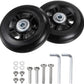 uxcell Replacement Luggage Wheels 84x24mm Suitcase Wheel Repair Kits Include 2 PU Bearing Wheels & Washers, Wrenches & Axle Screw for Trolley Bag, Inline Skate and Caster Board