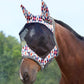 Harrison Howard LumiVista Horse Fly Mask Standard with Ears UV Protection for Horse Tribal Rhombus XL Extra Full