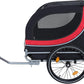Blue-Grey Large Folding Bike Trailer for Dogs – Heavy-Duty Steel Frame, 66LB Capacity Pet Carrier for All-Terrain Cycling, Jogging & Camping Adventures!