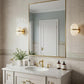 30x36 Inch Brass Bathroom Mirror for Wall, Aluminum Frame Rectangle Rectangular Vanity Mirror, Modern Large for Bedroom, Living Room, Horizontal or Vertical