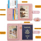 Melsbrinna Rfid Passport Holder for Travel women/Men, Cute Passport Wallet Rfid Blocking Card Slots, Rfid Passport Cover/CaseTravel Wallet, Passport Book Holder (1, LG PINK)