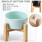 Petygooing Elevated/Raised Ceramic Dog Bowl for Small Breeds, Dog Food Water Dish with Stand,Pet Feeding Bowl with Anti Slip Rubber for Cats and Small Dogs Puppy 13.5 OZ (5.1In / 1.7 Cups) Blue Sky
