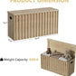 UEV Storage Bench Set of 2, 39.4" Wood Storage Trunk with 2 Safety Hinges, Sturdy Storage Chest, Fluted Storage Bench for Bedroom, Shoe Bench for Entryway, Living Room (Ivroy White)