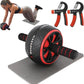 Ab Roller Wheel, Ab Workout Equipment for Abdominal & Core Strength Training, Home Gym Fitness Exercise Wheels for Women Men, with 2 Grip Strength Trainer & Knee Pad Accessories
