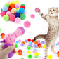 31Pcs Cat Ball Toy Launcher, 30Pcs Plush Fuzzy Balls, Cat Fetch Toy Gun Shooter for Indoor Kittens