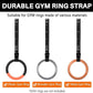 Teamaze Gymnastics Rings Straps with 15 FT Adjustable Number Buckle for Pull-Up Bar Workout Exercise Gym Hanging Rings Indoor (One Pair Strap Only)