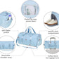 MABROUC Duffle Bag For Women, Sports Duffel Bag for Gym with Wet Pocket & Shoe Compartment, Overnight Weekender Travel Bag