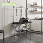 VFK 47'' Large Dog Grooming Table Stainless Steel Foldable Grooming Table for Dogs at Home Adjustable Height Arms Pet Station with Nooses, Mesh Tray, Tool Organizer