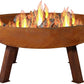 Sunnydaze 34-Inch Cast Iron Heavy-Duty Fire Pit for Outside - Wood-Burning Outdoor Fire Pit Bowl with Handles - Oxidized Finish