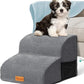 Topmart High Density Foam Pet Steps 2 Tiers,11.8" High,Non-Slip Dog Stairs,Soft Foam Dog Ramp Ladder,Best for Injured,Older Cats,Pets with Joint Pain,Suitable for Low Sofas,Stairs,Lower Place