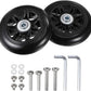 uxcell Replacement Luggage Wheels 90x24mm Suitcase Wheel Repair Kits Include 2 PU Bearing Wheels & Washers, Wrenches & Axle Screw for Trolley Bag, Inline Skate and Caster Board