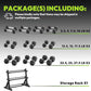 Hex Dumbbell Sets with Rack, 290-670 lb Rubber Encased Exercise & Fitness Dumbbells Set, Hand Weight for Strength Training, Weight Dumbbells