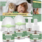 6-in-1 Cat Calming Pheromone Diffuser Kit, Cat Calming Diffuser for Anxiety Relief, Aggression, Scratching, Urine Marking, Fighting, Meowing, Hiding, Safe for All Cats, 120 Days Support