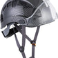 LOHASPRO Hard Hats Construction Safety Helmet with Visor ANSI Z89.1 Approved OSHA Hardhat, Vented Carbon Fiber Hard Hat with Chin Strap Tree Helmet(Black Graphite Pattern with Clear Visor)