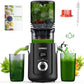 OMMO Cold Press Juicer Machines: 5.1" Wide Chute for Whole Fruits & Veggies, BPA Free Slow Juicer Easy Clean, Beep Alert, Slow Masticating Juicers for Moms/Families/Fitness/Juice Life/Healthy Living