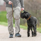 Didog Soft Padded Leather Dog Collar and Leash Set, Adjustable Dog Leash and Collar Set with Metal Buckle, Breathable Dog Collars with 4FT Leather Dog Leash for Small Medium Large Dogs, Brown, L