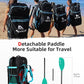 Abahub Adjustable Kayak Paddle 210-230 cm/ 230-250 cm Floating Kayaking Oars Boating Oars Canoeing Oars Black