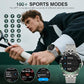 AI Smart Watch, DA GPT AI Waterproof Smartwatch, 1.19-inch AMOLED Display, 24/7 Heart Rate, Blood Oxygen, Blood Pressure, Sleep Monitor, 107 Sports Modes, Compatible Android and iOS Silver Green