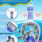 QingSong Kids Snorkel Mask Full Face, Snorkeling Set with Camera Mount, Foldable 180 Degree Panoramic View Snorkeling Gear Anti-Fog Anti-Leak